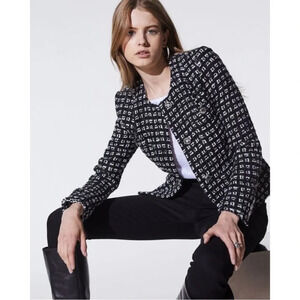 IRO Black and White Patterned Blazer